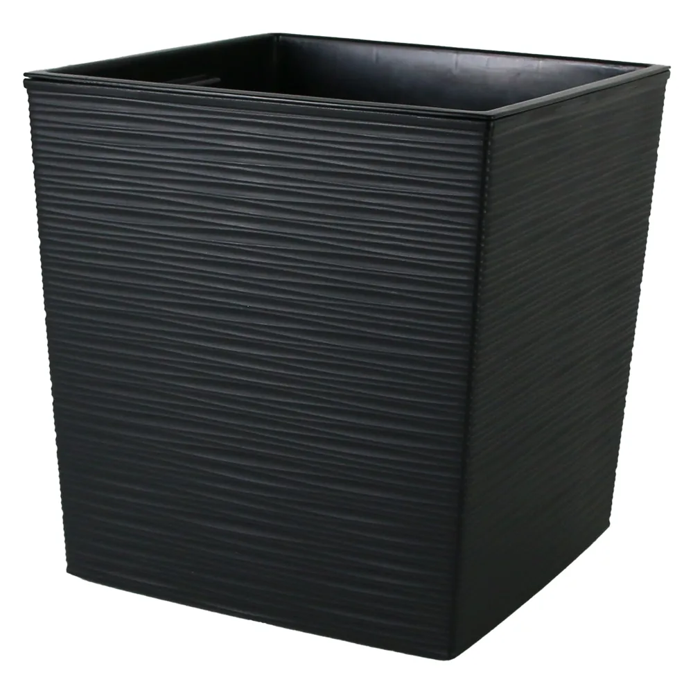 Ghiveci din plastic Juka Dluto negru 29 x 29 x 30 cm