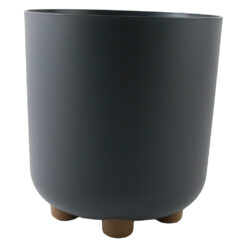 Ghiveci din plastic Sofia gri inchis 19 x 21 cm