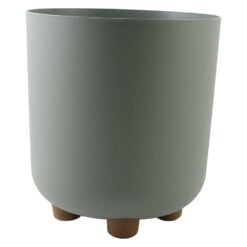 Ghiveci din plastic Sofia verde-gri 19 x 21 cm