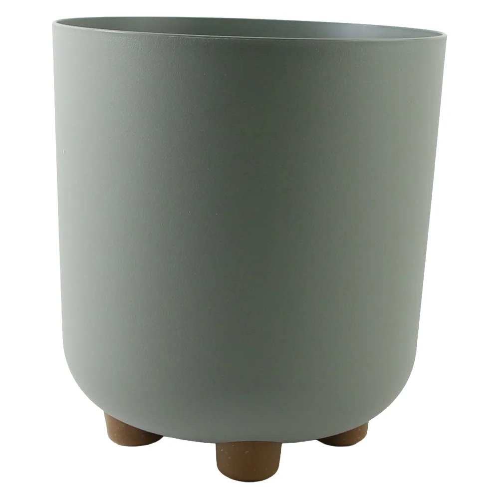 Ghiveci din plastic Sofia verde-gri 19 x 21 cm