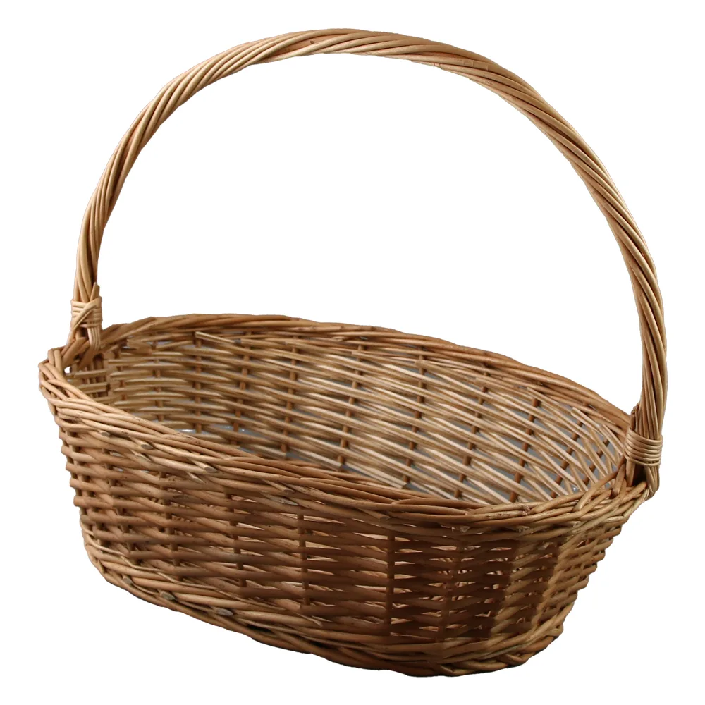 Cos impletit din rachita pentru pomana si cadouri 37 x 26 cm Cos impletit din rachita pentru pomana si cadouri 37 x 26 cm