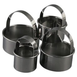 Set 4 forme pentru pogacele din inox 3.5 - 6 cm