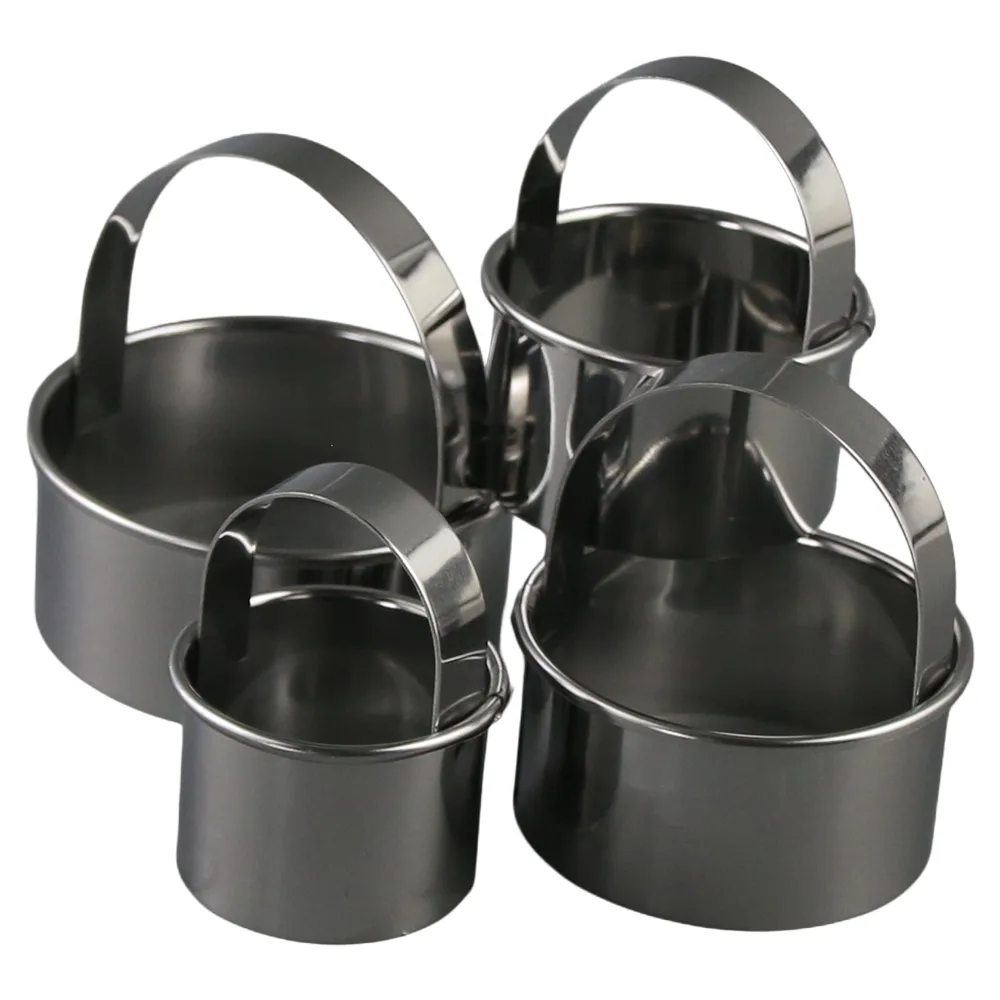 Set 4 forme pentru pogacele din inox 3.5 - 6 cm Set 4 forme pentru pogacele din inox 3.5 - 6 cm