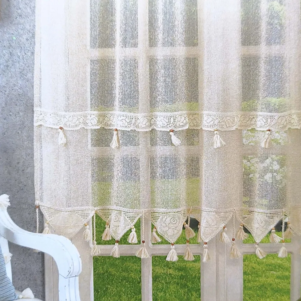 Perdea rustica din bumbac 140 x 180 cm