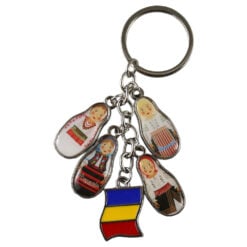Breloc din metal "Romania" 10 cm