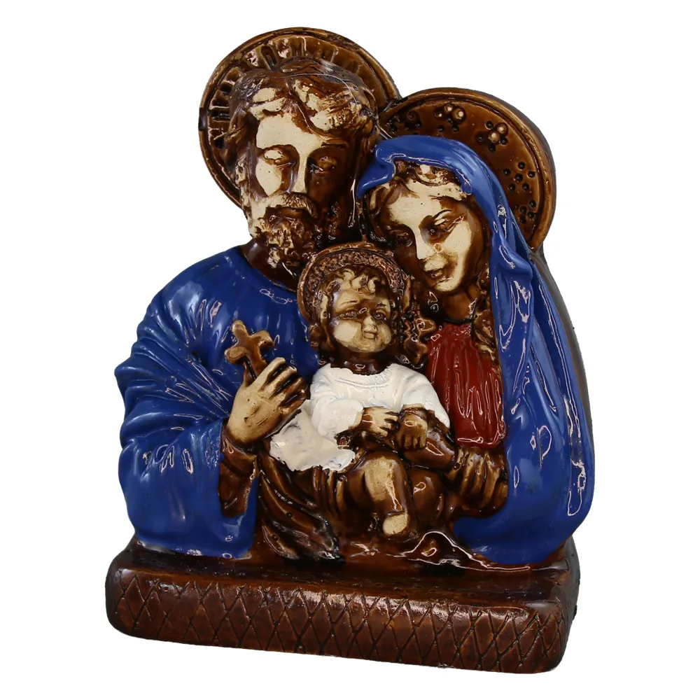 Statueta din ipsos Sfanta Familie 11 x 6 x 14 cm Statueta din ipsos Sfanta Familie 11 x 6 x 14 cm