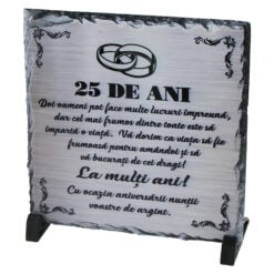 Placa ardezie "25 de ani" 19 x 19 cm