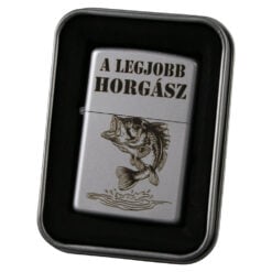 Bricheta metalica gravata "A legjobb Horgasz" 3.5 x 5.5 cm