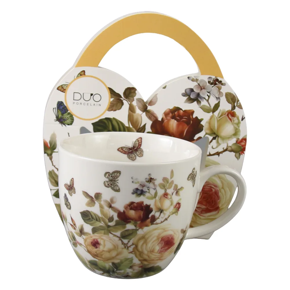 Cana portelan 460 ml "Zahra" in ambalaj decorativ Cana portelan 460 ml "Zahra" in ambalaj decorativ