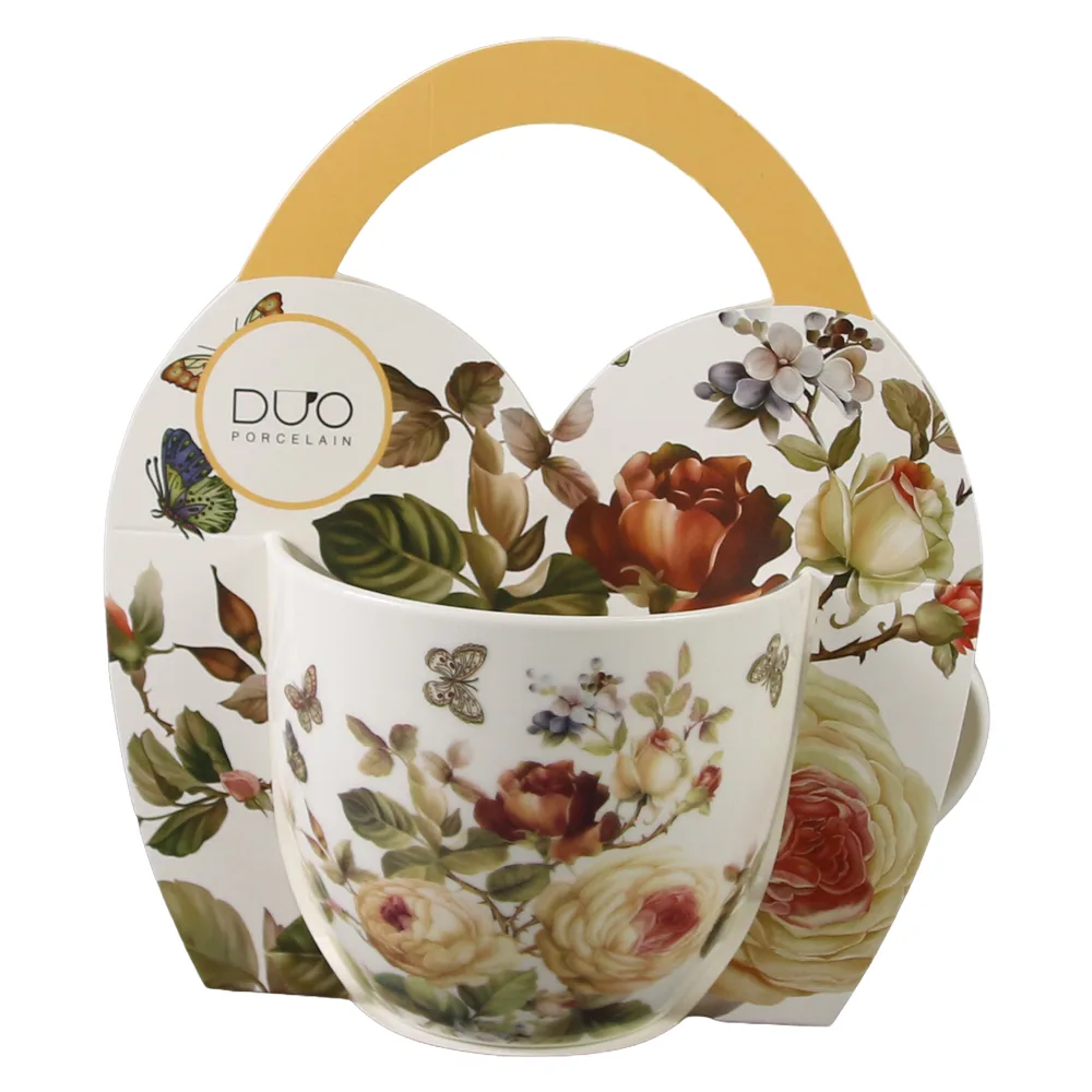 Cana portelan 460 ml "Zahra" in ambalaj decorativ Cana portelan 460 ml "Zahra" in ambalaj decorativ
