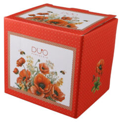 Cana portelan cu infuzor metalic si capac 430 ml