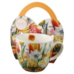 Cana portelan 460 ml "Tulipany" in ambalaj decorativ
