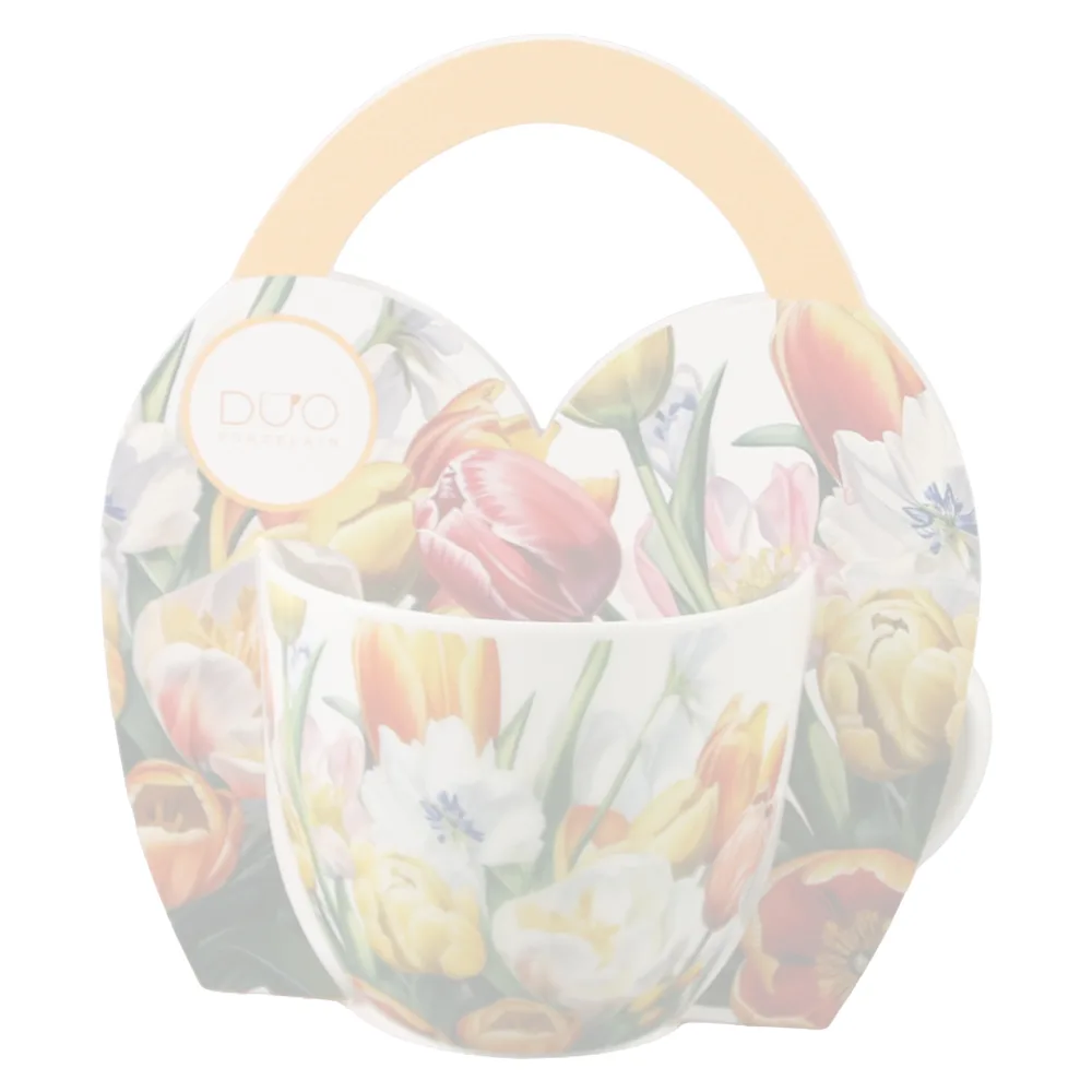 Cana portelan 460 ml "Tulipany" in ambalaj decorativ