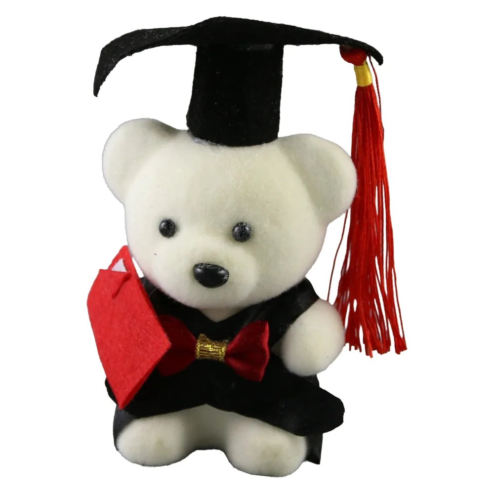 Set 10 ursuleti absolventi cu toca si diploma 11.5 cm Set 10 ursuleti absolventi cu toca si diploma 11.5 cm