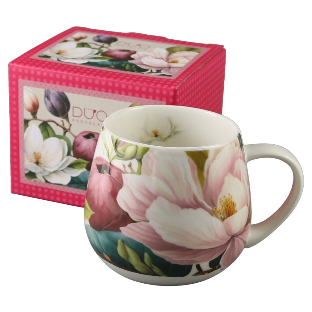 Cana din portelan 430 ml "Magnolie" in cutie decorativa Cana din portelan 430 ml "Magnolie" in cutie decorativa