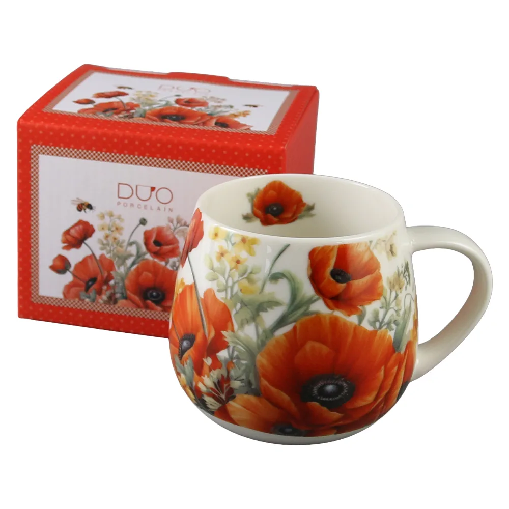 Cana din portelan 430 ml "Poppies" in cutie decorativa Cana din portelan 430 ml "Poppies" in cutie decorativa