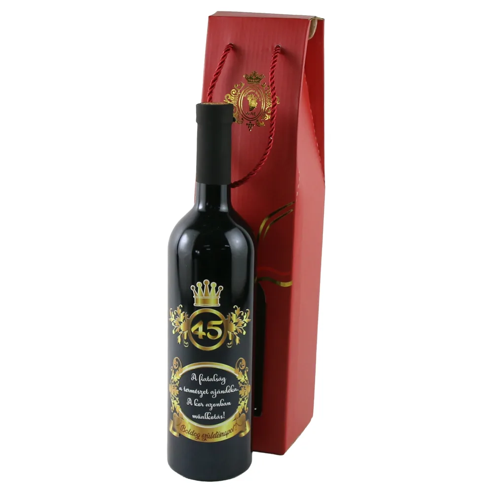 Vin rosu 750 ml "A fiatalsag a termeszet ajandeka...45 Vin rosu 750 ml "A fiatalsag a termeszet ajandeka...45