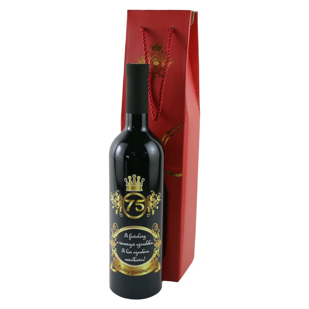 Vin rosu 750 ml "A fiatalsag a termeszet ajandeka...75 Vin rosu 750 ml "A fiatalsag a termeszet ajandeka...75