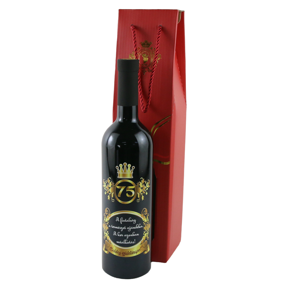 Vin rosu 750 ml "A fiatalsag a termeszet ajandeka...75 Vin rosu 750 ml "A fiatalsag a termeszet ajandeka...75