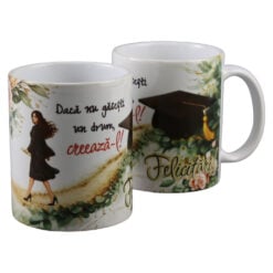 Cana ceramica pentru absolvire "Daca nu gasesti un drum