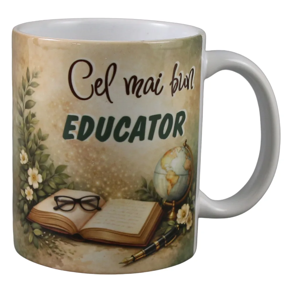 Cana din ceramica "Cel mai bun Educator" 330 ml Cana din ceramica "Cel mai bun Educator" 330 ml