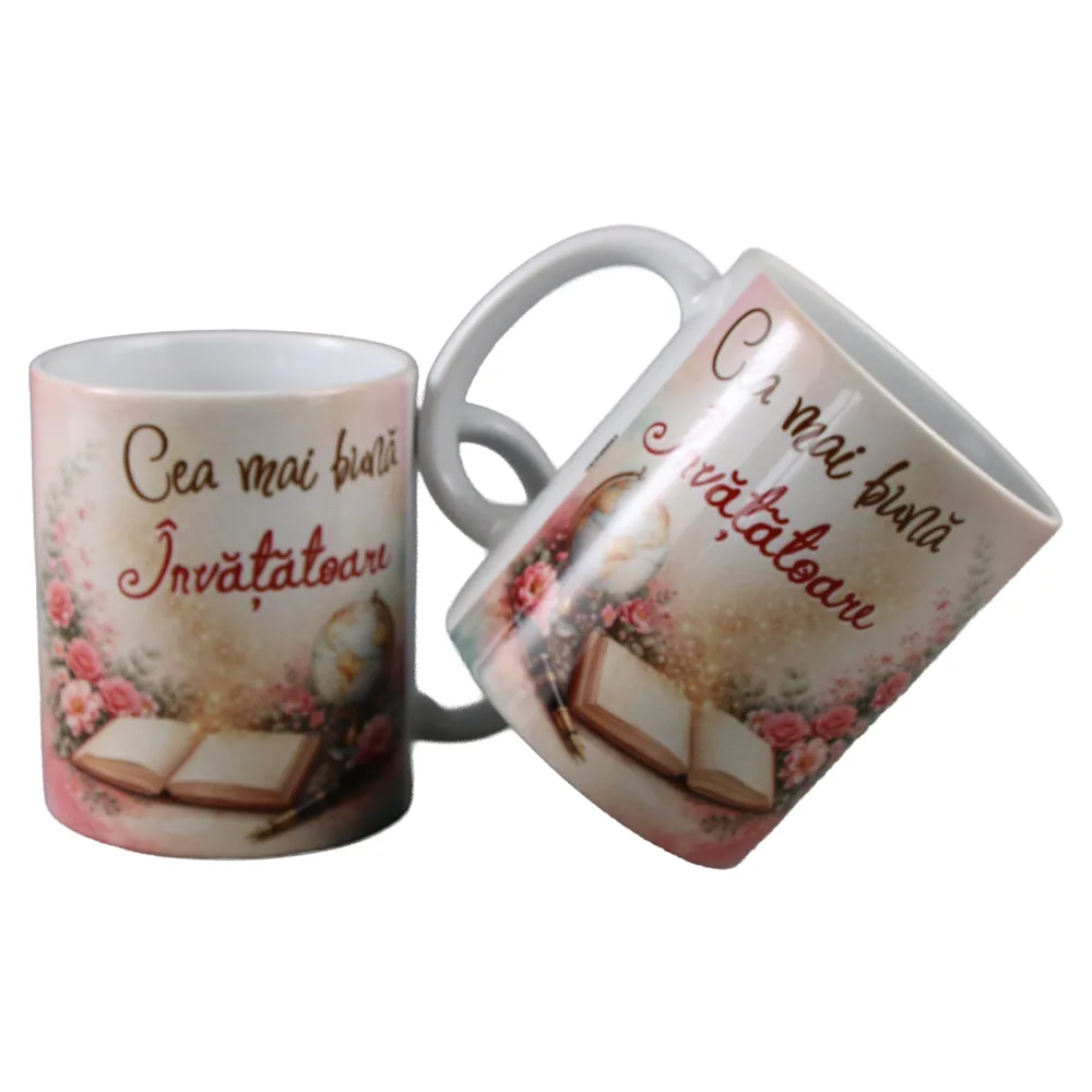 Cana din ceramica "Cea mai buna Invatatoare" 330 ml