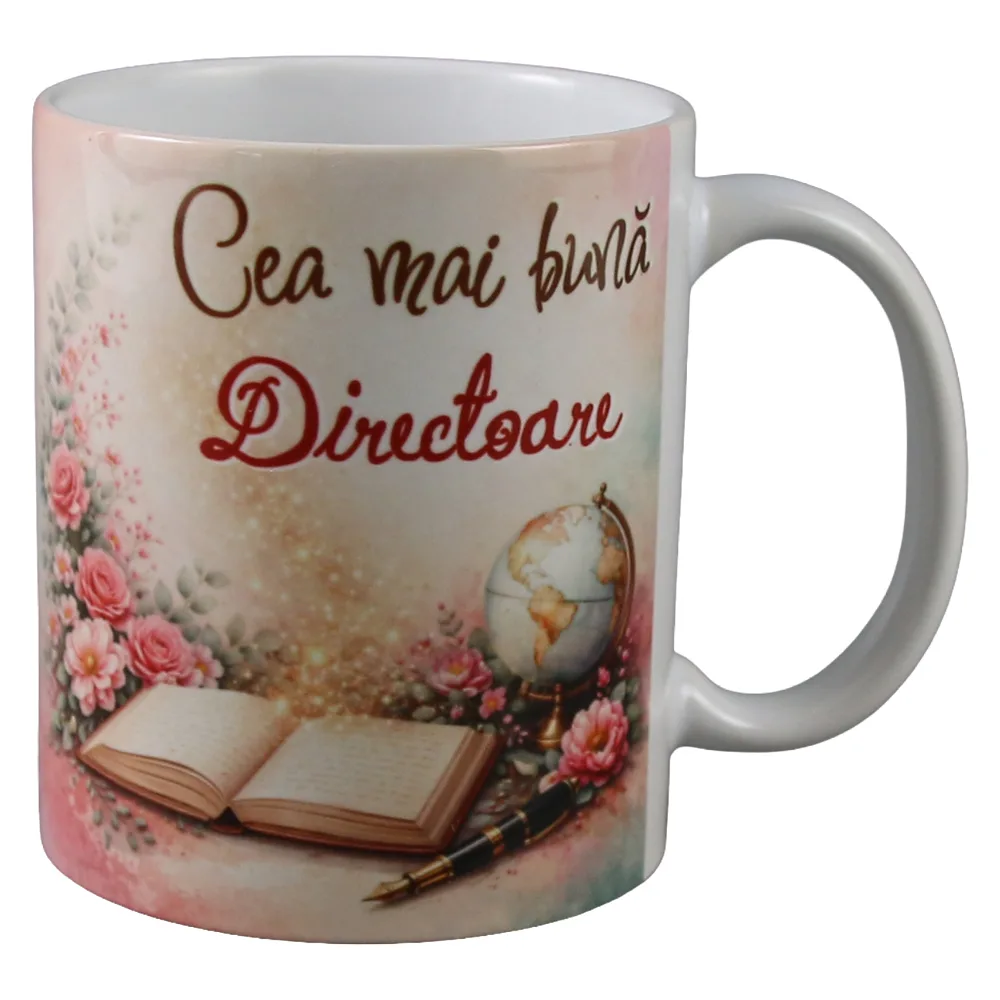 Cana din ceramica "Cea mai buna Directoare" 330 ml Cana din ceramica "Cea mai buna Directoare" 330 ml