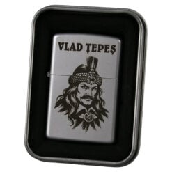 Bricheta metalica gravata "Vlad Tepes" 3.5 x 5.5 cm