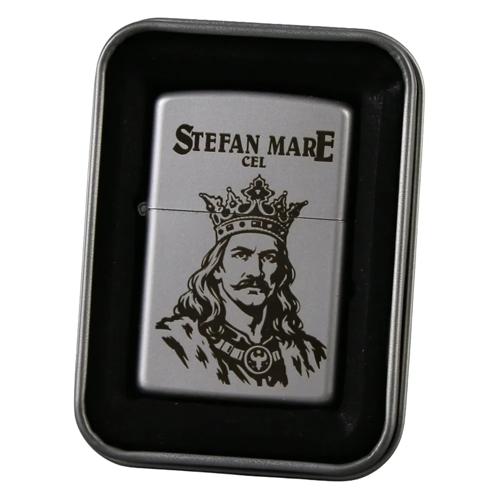 Bricheta metalica gravata "Stefan cel Mare" 3.5 x 5.5 cm