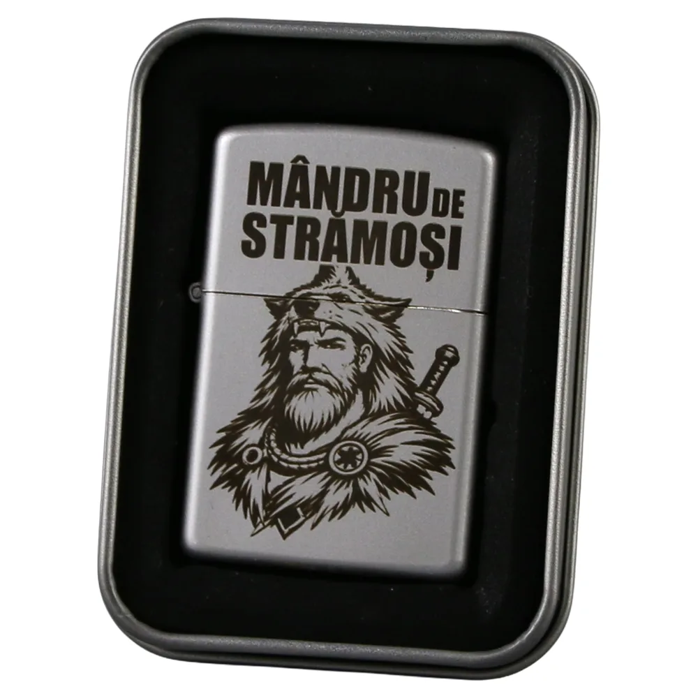 Bricheta metalica gravata "Mandru de Stramosi" 3.5 x 5.5 cm Bricheta metalica gravata "Mandru de Stramosi" 3.5 x 5.5 cm