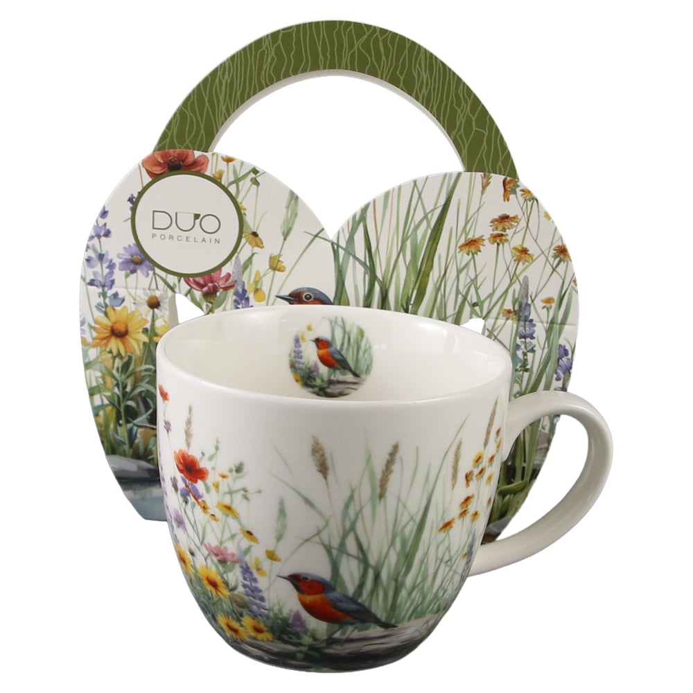 Cana portelan 460 ml "July" in ambalaj decorativ Cana portelan 460 ml "July" in ambalaj decorativ