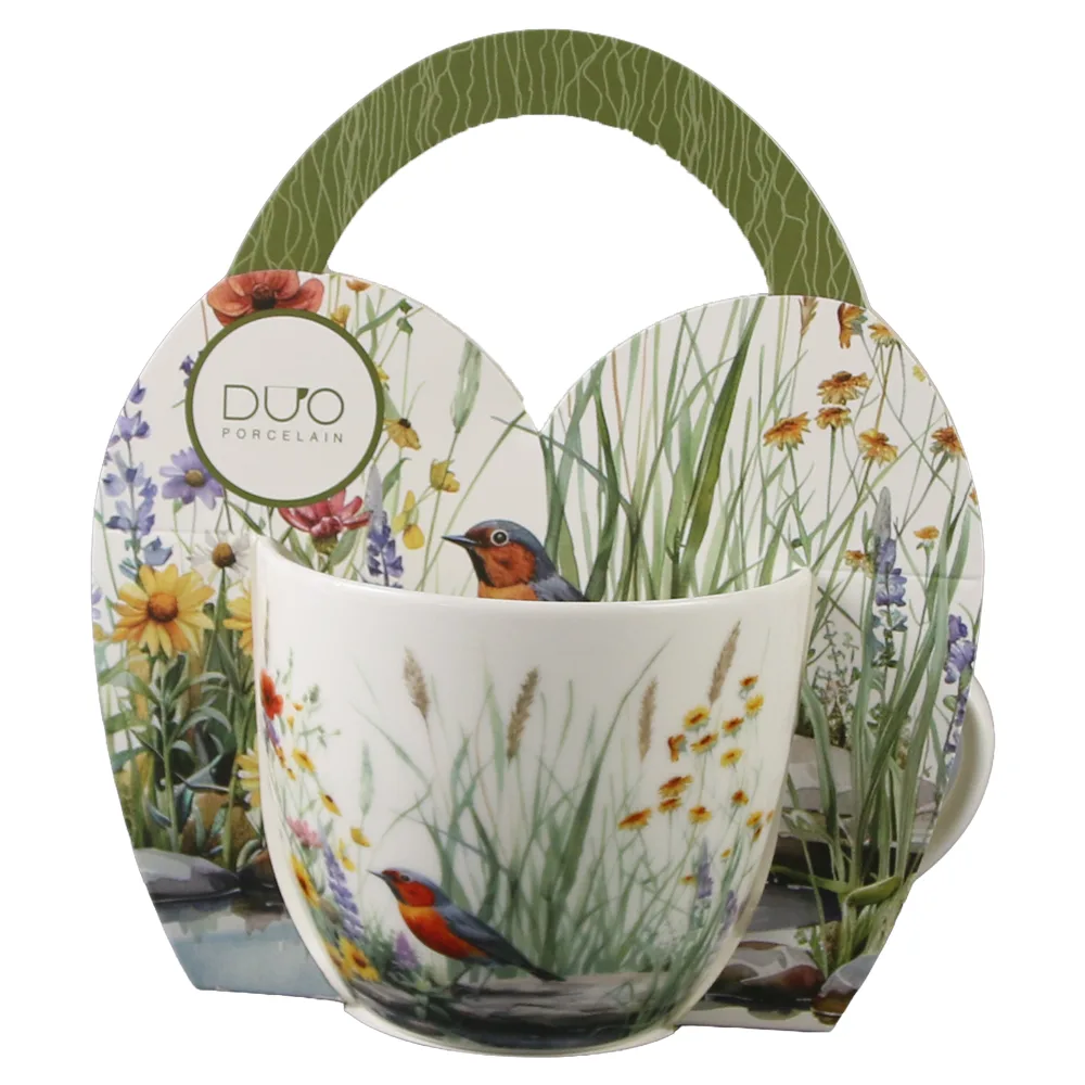 Cana portelan 460 ml "July" in ambalaj decorativ
