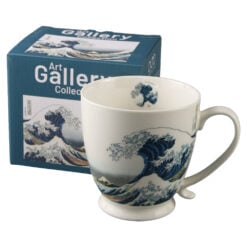 Cana din portelan 510 ml "The Great Wave" de K. Hokusai in cutie decorativa
