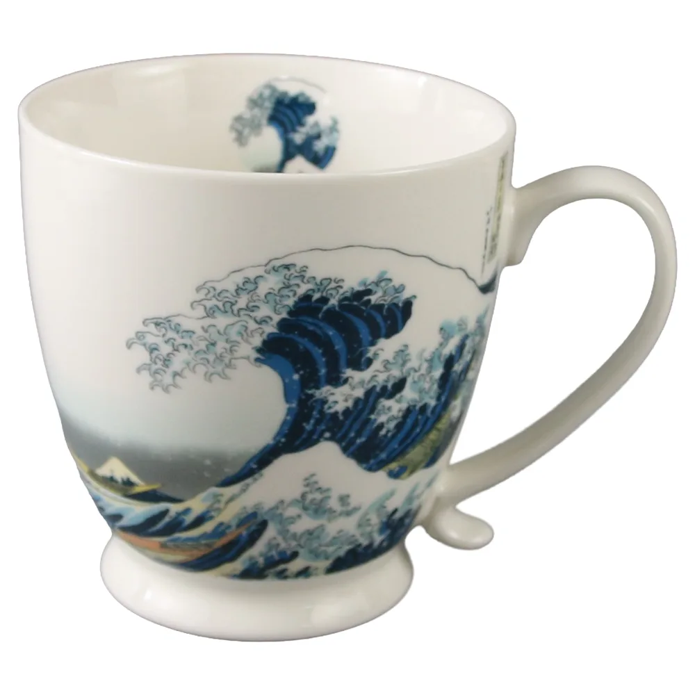 Cana din portelan 510 ml "The Great Wave" de K. Hokusai in cutie decorativa