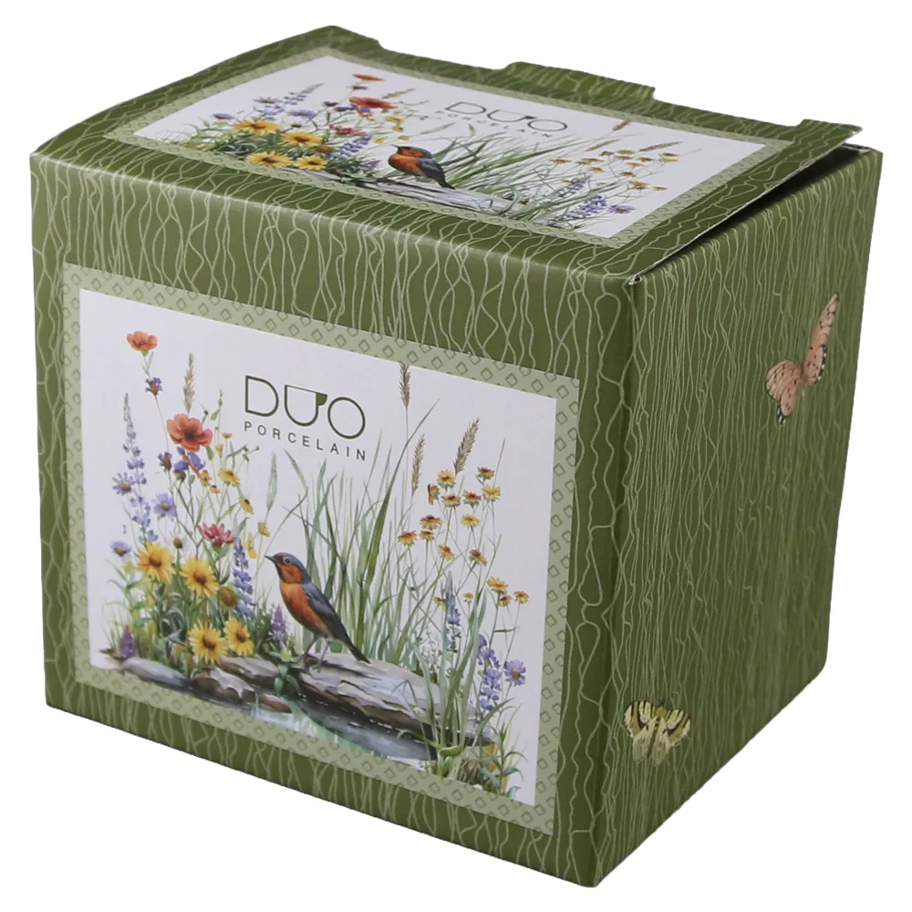 Cana portelan cu infuzor metalic si capac 430 ml "July" in cutie decorativa Cana portelan cu infuzor metalic si capac 430 ml "July" in cutie decorativa