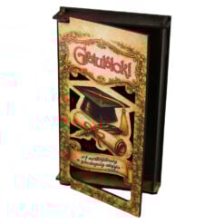 Caseta cadou absolvire din lemn pentru bani