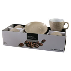 Set 4 cesti din ceramica cu farfurii 230 ml