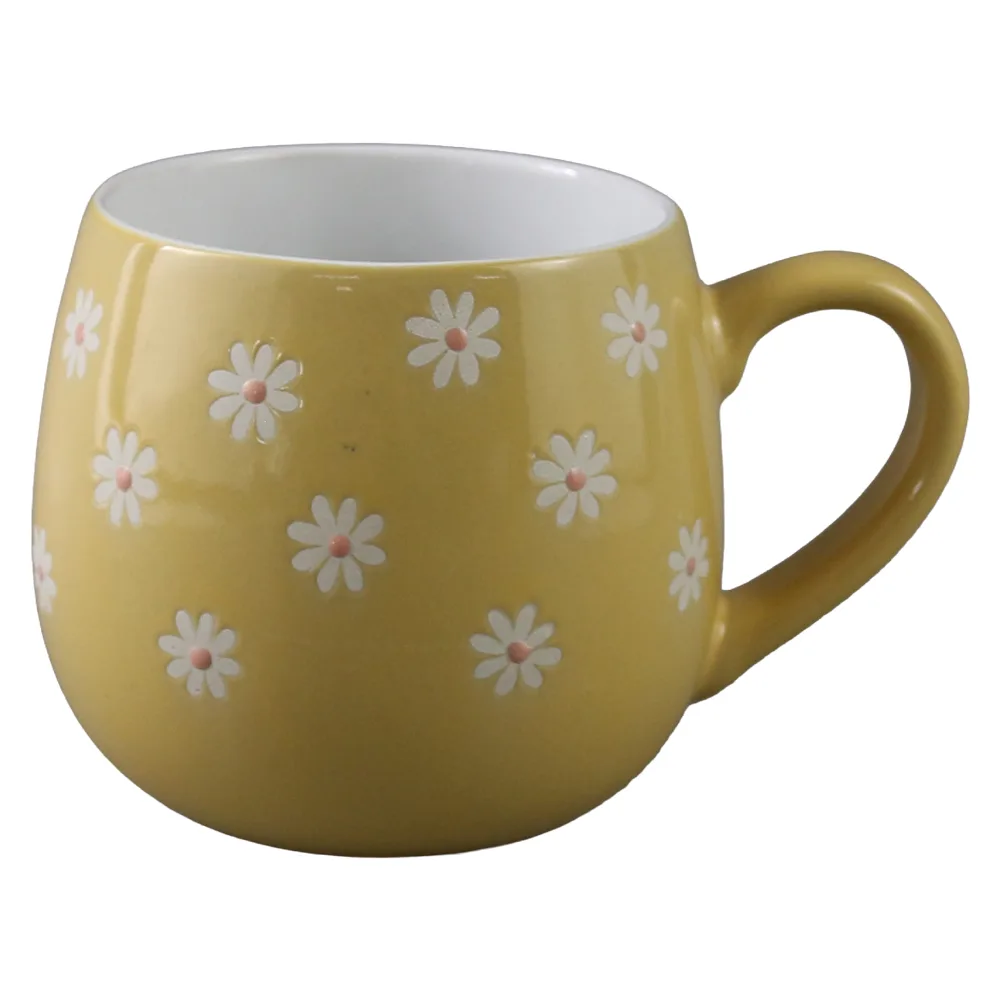 Cana din ceramica 450 ml cu margarete Cana din ceramica 450 ml cu margarete