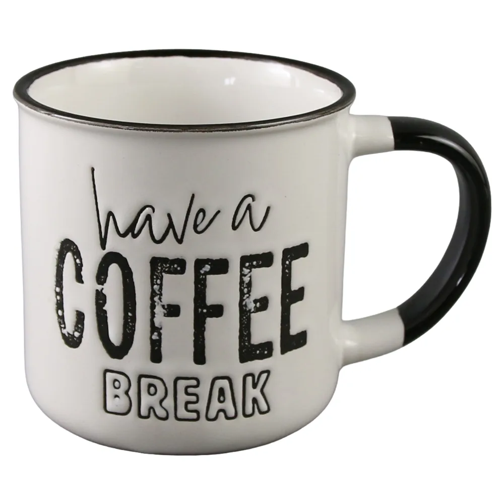 Cana din ceramica 250 ml Coffee Love alb/negru Cana din ceramica 250 ml Coffee Love alb/negru