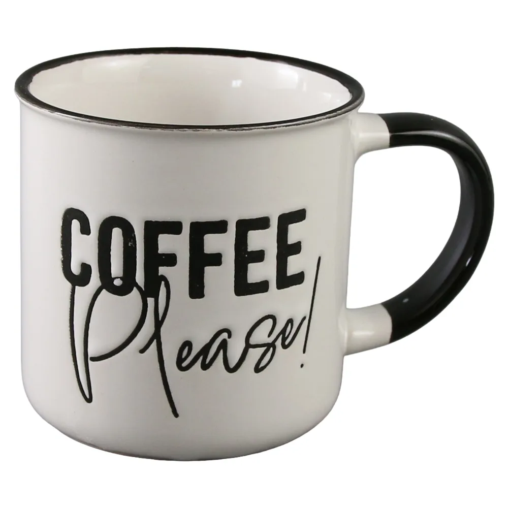 Cana din ceramica 250 ml Coffee Love alb/negru Cana din ceramica 250 ml Coffee Love alb/negru