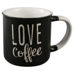 Cana din ceramica 250 ml Coffee Love alb/negru