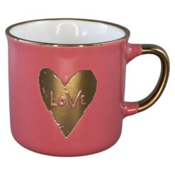 Cana ceramica cu inimioare "Love" 300 ml