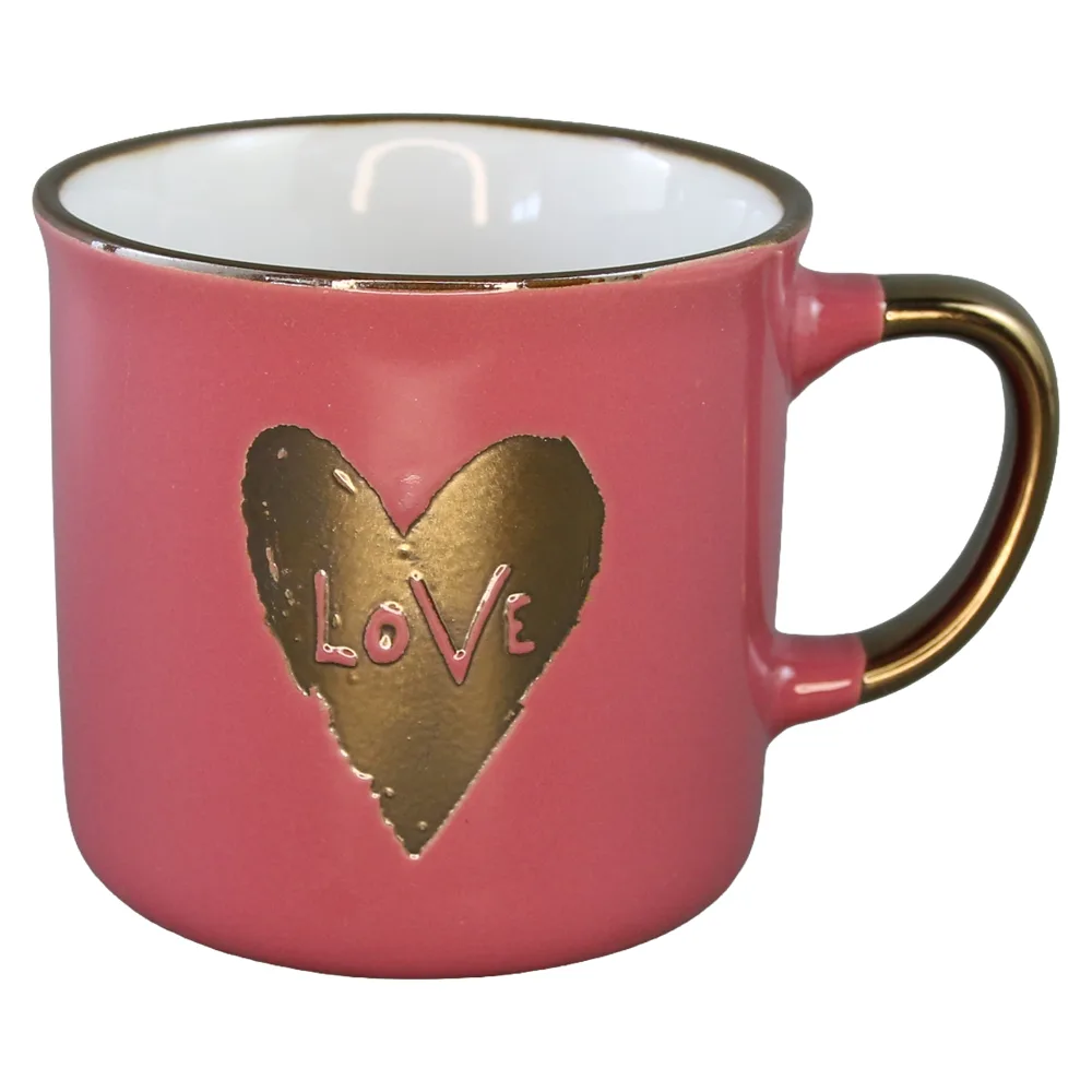 Cana ceramica cu inimioare "Love" 300 ml