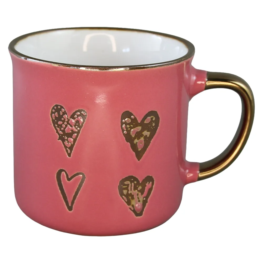 Cana ceramica cu inimioare "Love" 300 ml