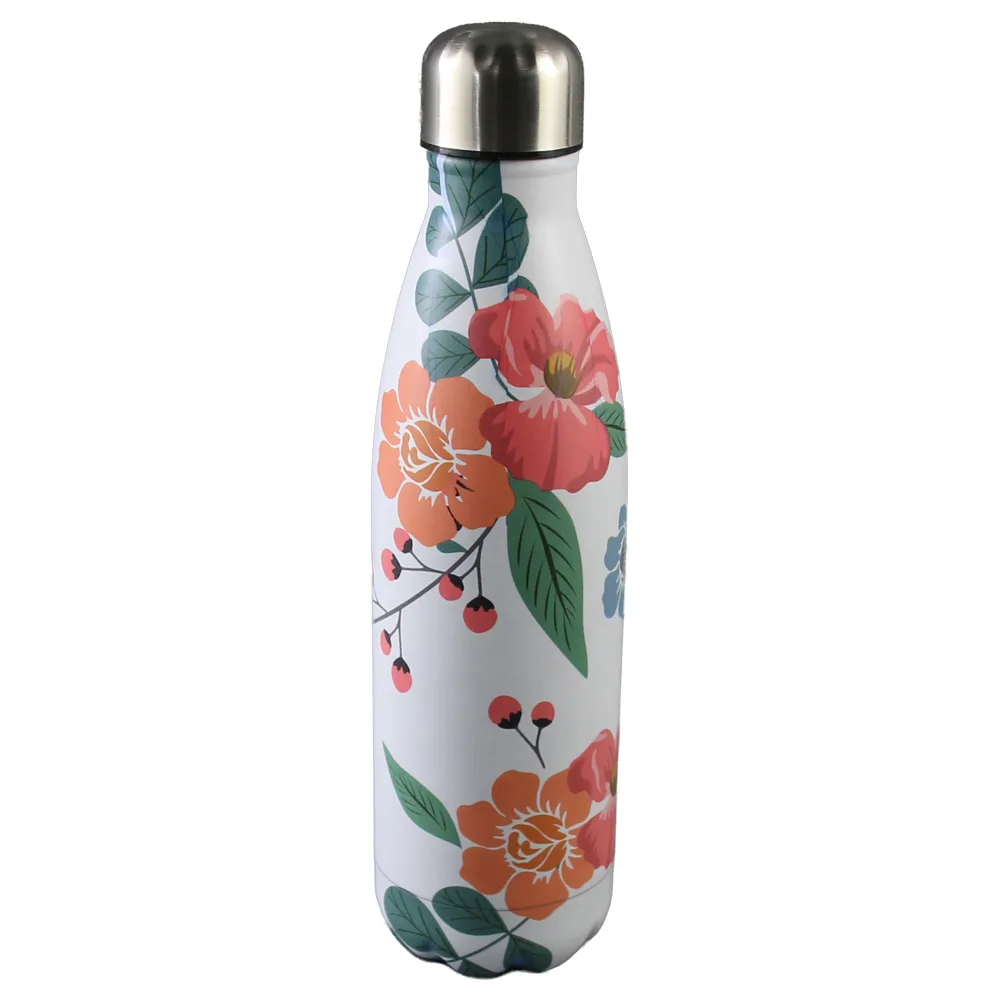 Sticla termos din inox 500 ml motive florale Sticla termos din inox 500 ml motive florale