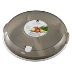 Bol compartimentat pentru microunde cu capac din plastic 25 cm