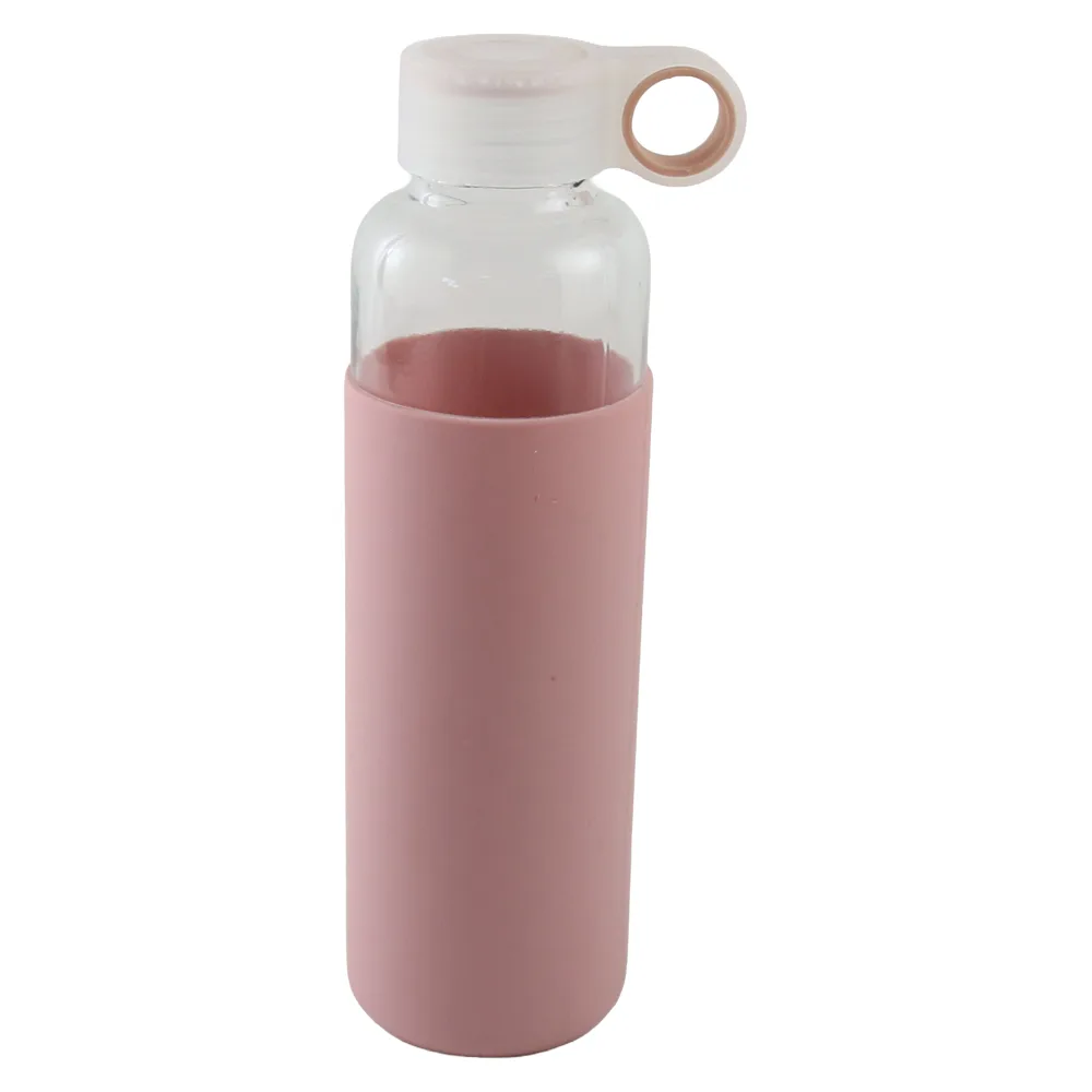 Sticla pentru apa cu husa din silicon 550 ml Sticla pentru apa cu husa din silicon 550 ml