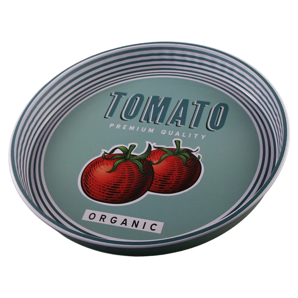 Tava de servire metalica 33 x 4 cm modele variate