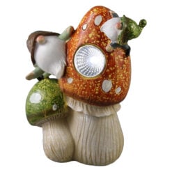 Figurina decorativa de gradina din rasina cu lampa solara 18 cm