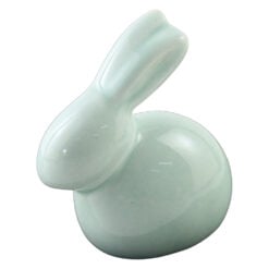 Iepuras din ceramica 6 x 7 cm culori variate